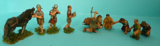 JS72/0093 a & b Les figurines du campement Romain Art Miniaturen