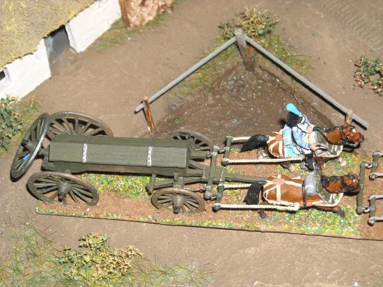 Photo Marc Claus: chariot à munition type Gribeauval campagne de Russi