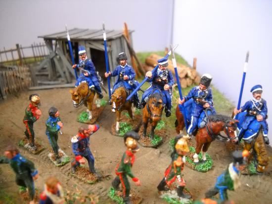 JS 72/0530 13 Prisonniers de guerre français (Dragon de la garde, cuirassiers polonais, Uhlan polonais, Chasseurs à cheval fran